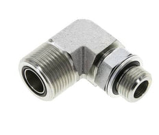 Raccord coudé 90° en acier zingué UN 1-3/16''-12 x G 1/2'' mâle ORFS 400 Bar - Hydraulique