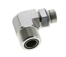 Raccord coudé 90° en acier zingué UN 1-3/16''-12 x G 1/2'' mâle ORFS 400 Bar - Hydraulique