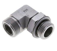 Raccord coudé 90° en acier zingué UN 1-7/16''-12 x G 1'' mâle ORFS 315 Bar - Hydraulique