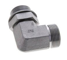 Raccord coudé 90° en acier zingué UN 1-7/16''-12 x G 1'' mâle ORFS 315 Bar - Hydraulique