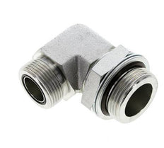 Raccord coudé 90° en acier zingué UN 1-7/16''-12 x G 1 1/4'' mâle ORFS 250 Bar - Hydraulique