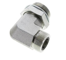 UN 1-7/16''-12 x G 1 1/4'' Male Zinc plated Steel 90 deg Elbow Fitting ORFS 250 Bar - Hydraulic
