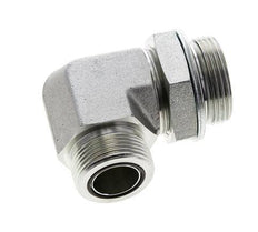 Raccord coudé 90° en acier zingué UN 1-7/16''-12 x G 1 1/4'' mâle ORFS 250 Bar - Hydraulique