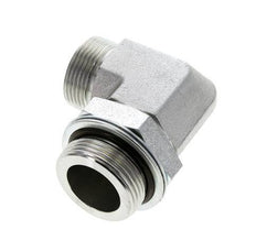 Raccord coudé 90° en acier zingué UN 1-7/16''-12 x G 1 1/4'' mâle ORFS 250 Bar - Hydraulique