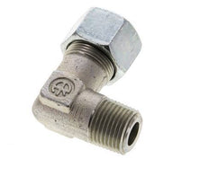 1/2'' NPT Male x 16S Zinc plated Steel 90 deg Elbow Cutting ring 400 Bar DIN 2353