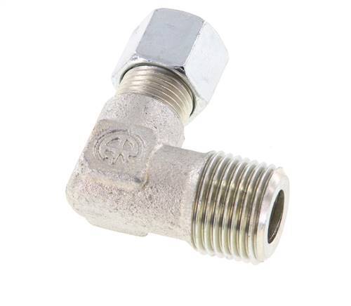Raccord coudé 90° R 1/2'' mâle x 10L en acier zingué 315 Bar DIN 2353