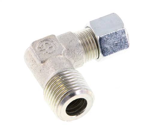 Raccord coudé 90° R 1/2'' mâle x 10L en acier zingué 315 Bar DIN 2353