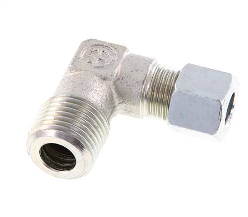 Raccord coudé 90° R 1/2'' mâle x 10L en acier zingué 315 Bar DIN 2353