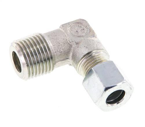 Raccord coudé 90° R 1/2'' mâle x 10L en acier zingué 315 Bar DIN 2353