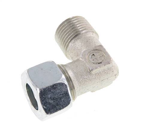 R 1/2'' Male x 15L Zinc plated Steel 90 deg Elbow Fitting 315 Bar DIN 2353