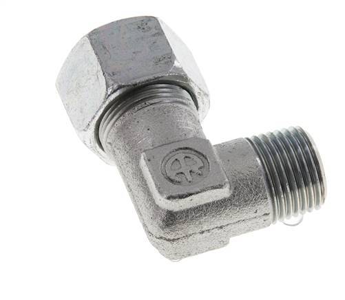 R 1/2'' Male x 16S Acier zingué Raccord coudé 90° 400 Bar DIN 2353
