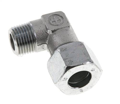 R 1/2'' Male x 16S Acier zingué Raccord coudé 90° 400 Bar DIN 2353