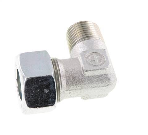 Raccord coudé 90° R 1/2'' mâle x 18L acier zingué 315 Bar DIN 2353