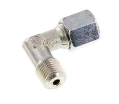 Raccord coudé R 1/4'' mâle x 6S en acier zingué à 90 degrés 630 Bar DIN 2353