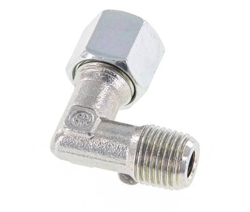 Raccord coudé 90° R 1/4'' mâle x 8L en acier zingué 315 Bar DIN 2353