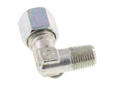 R 1/4'' Male x 8S Zinc plated Steel 90 deg Elbow Fitting 630 Bar DIN 2353