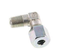 Raccord coudé R 1/4'' mâle x 8S en acier zingué à 90 degrés 630 Bar DIN 2353