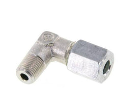 R 1/8'' Mâle x 6L Acier zingué Raccord coudé à 90 degrés 315 Bar DIN 2353