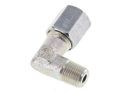 R 1/8'' Mâle x 6L Acier zingué Raccord coudé à 90 degrés 315 Bar DIN 2353