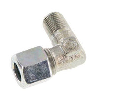 R 1/8'' Mâle x 8LL Acier zingué Raccord coudé à 90 degrés 100 Bar DIN 2353