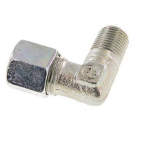 R 1/8'' Mâle x 8LL Acier zingué Raccord coudé à 90 degrés 100 Bar DIN 2353