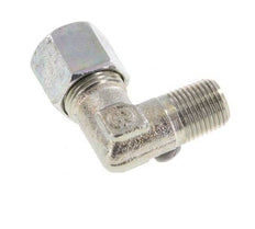 R 1/8'' Mâle x 8LL Acier zingué Raccord coudé à 90 degrés 100 Bar DIN 2353