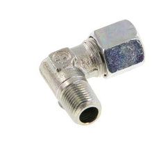 R 1/8'' Mâle x 8LL Acier zingué Raccord coudé à 90 degrés 100 Bar DIN 2353