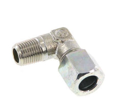R 1/8'' Mâle x 8LL Acier zingué Raccord coudé à 90 degrés 100 Bar DIN 2353
