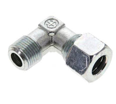 3/8'' NPT Male x 12L Zinc plated Steel 90 deg Elbow Cutting ring 315 Bar DIN 2353