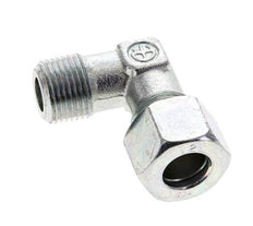 3/8'' NPT Male x 12L Zinc plated Steel 90 deg Elbow Cutting ring 315 Bar DIN 2353