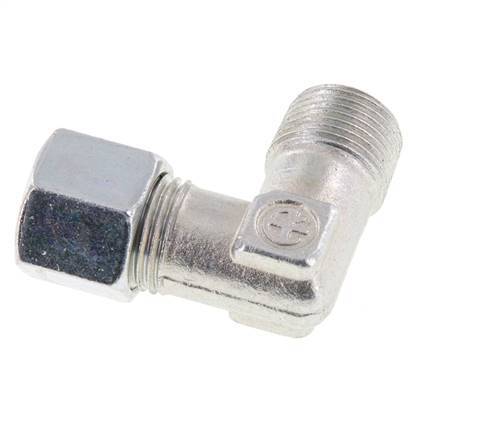 R 3/8'' Mâle x 10L Acier zingué Raccord coudé à 90 degrés 315 Bar DIN 2353