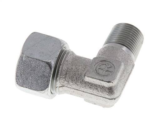 Raccord coudé 90° R 3/8'' mâle x 15L acier zingué 315 Bar DIN 2353