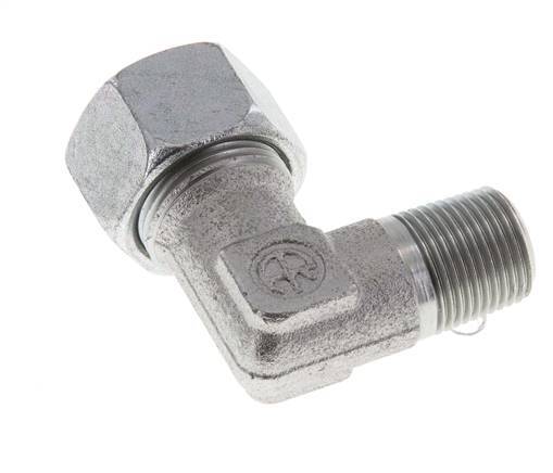 Raccord coudé 90° R 3/8'' mâle x 15L acier zingué 315 Bar DIN 2353