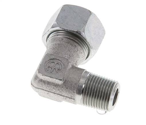 Raccord coudé 90° R 3/8'' mâle x 15L acier zingué 315 Bar DIN 2353