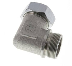 G 1 1/2'' Mâle x 42L Acier zingué Raccord coudé à 90 degrés 160 Bar DIN 2353