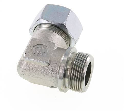 G 1 1/4'' Male x 30S Acier zingué Raccord coudé 90° 400 Bar DIN 2353
