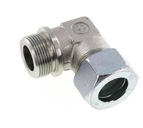 G 1 1/4'' Male x 30S Acier zingué Raccord coudé 90° 400 Bar DIN 2353