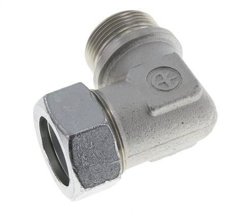 G 1 1/4'' Male x 35L Acier zingué Raccord coudé 90° 160 Bar DIN 2353