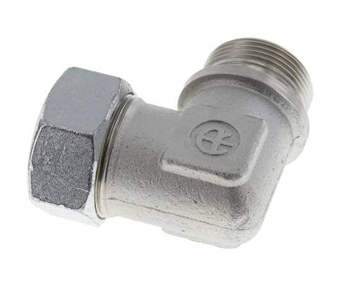 G 1 1/4'' Male x 35L Zinc plated Steel 90 deg Elbow Fitting 160 Bar DIN 2353