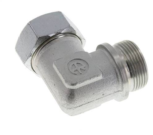 G 1 1/4'' Male x 35L Acier zingué Raccord coudé 90° 160 Bar DIN 2353