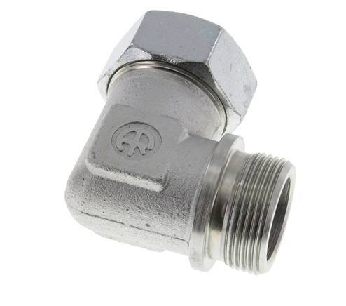 G 1 1/4'' Male x 35L Acier zingué Raccord coudé 90° 160 Bar DIN 2353