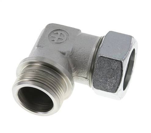 G 1 1/4'' Male x 35L Acier zingué Raccord coudé 90° 160 Bar DIN 2353