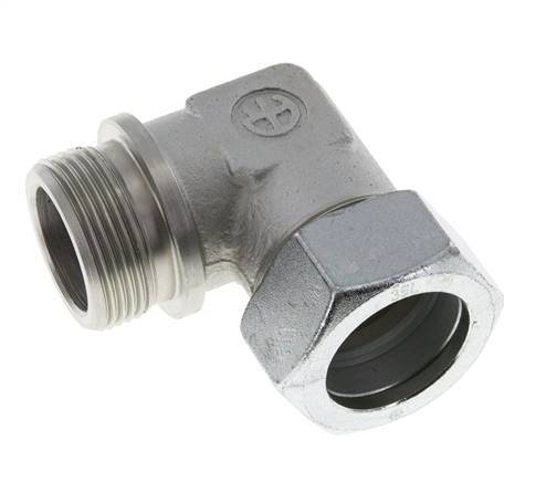 G 1 1/4'' Male x 35L Acier zingué Raccord coudé 90° 160 Bar DIN 2353