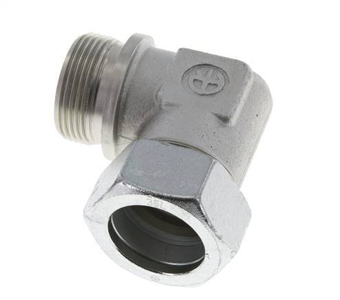 G 1 1/4'' Male x 35L Acier zingué Raccord coudé 90° 160 Bar DIN 2353