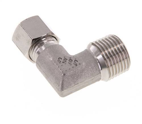 R 1/2'' Male x 10L Stainless steel 90 deg Elbow Fitting 315 Bar DIN 2353