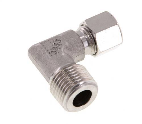 R 1/2'' mâle x 10L Raccord coudé 90° en acier inoxydable 315 Bar DIN 2353