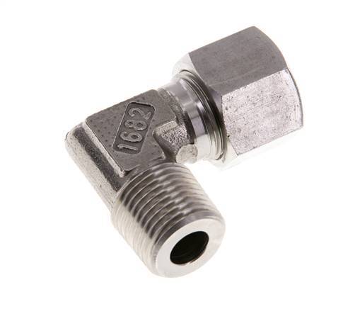 R 1/2'' mâle x 14S Raccord coudé 90° en acier inoxydable 630 Bar DIN 2353