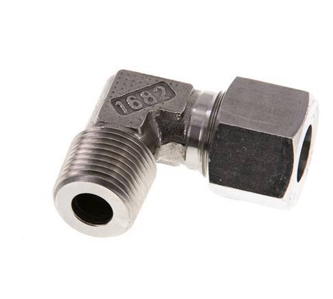 R 1/2'' mâle x 14S Raccord coudé 90° en acier inoxydable 630 Bar DIN 2353