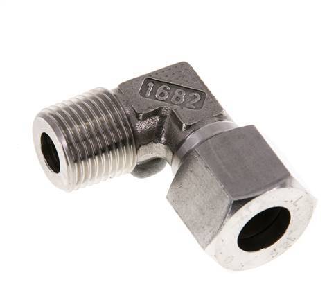 R 1/2'' mâle x 14S Raccord coudé 90° en acier inoxydable 630 Bar DIN 2353
