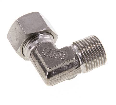 R 1/2'' mâle x 15L Raccord coudé 90° en acier inoxydable 315 Bar DIN 2353